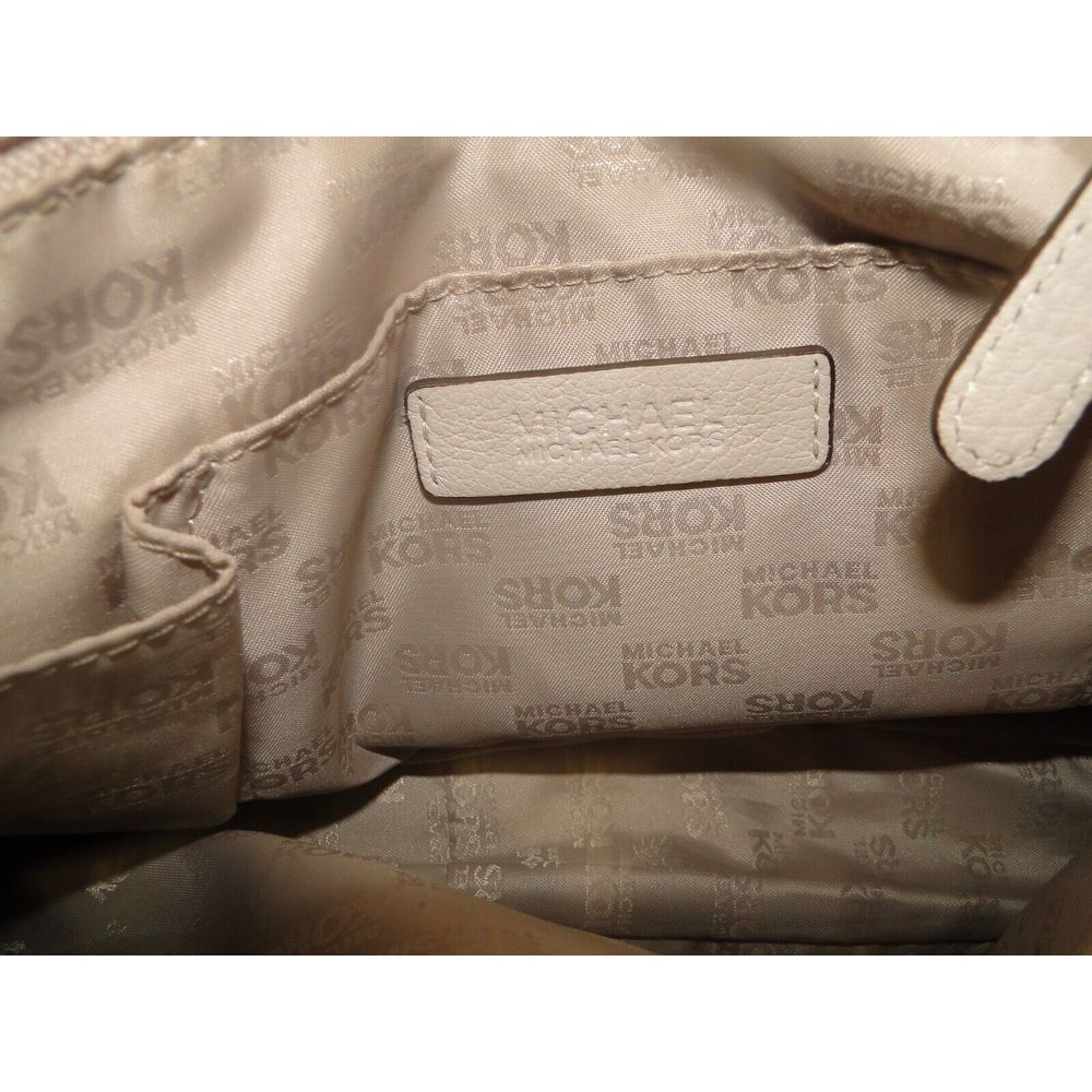 Michael Kors Women's‎ Fulton Leather Vanilla White Gold Chain Hand Bag Purse - Picture 16 of 16